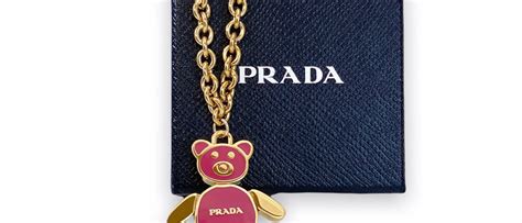 prada teddy bear necklace|Prada Bear Charm .